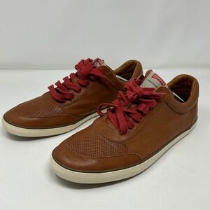 Camper Alicante Mens Tan Leather Perforated Low Top Sneakers Brown US 12 EU 46